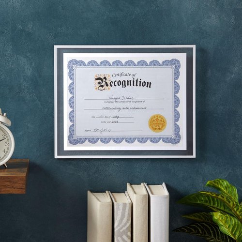 Best Paper Greetings 48 Sheets Blue Floral Certificate of Recognition Paper for Printing with Gold Foil Sticker Seals|Customizable|Border for Graduation,DiplomaCompletion Award Documents(8.5x11")