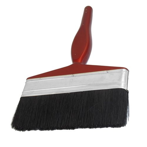 uxcell 1 Pack Paint Brushes, 6-Inch Wide Wall Paint Brush Black Bristle Flat Tip Paint Brush for Walls Decking Fence Furniture Painting Brush, Burgundy Red Handle Oil Paint Brush