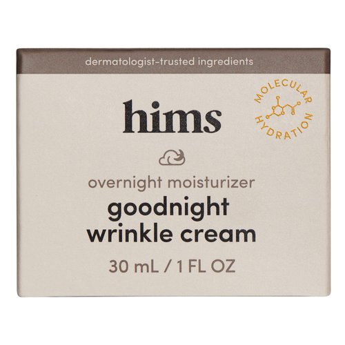 hims goodnight wrinkle cream for men - fine lines, puffiness, dark eye circles - caffeine, hyalur...