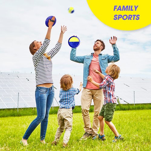 trassi Toss and Catch Ball Set with 6 Paddle,3 Balls and1 Storage Bag,Suitable for Camping Games,Beach Toys,Backyard Games,Sports for Kids,Adults and Families.