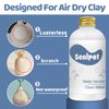 1DFAUL 200ml Air Dry Clay Glaze, Matte Clay Varnish for Air Drying Clay, Air Dry Clay Varnish for Pottery and Acrylic Paint, Colourless, Water Proof, Scratch Resistant (Matte)