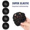 Hair Nets Invisible Knit Hairnets for Ballet and Dance - Elastic Edge Mesh Hair Bun Holders and Skating Snoods for Girls (8PCS, Black)