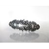 Silver or bronze metal viking nordic filigree hair clip barrette for fine thin (Primary color: Silver)