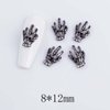 50Pcs Halloween Nail Charms Skeleton Hand Nail Charms 3D Nail Art Rhinestone Metal Nail Charms for Women Nail Art Supplies Accessories for Halloween Holiday Manicure Art Decoration Crafts