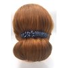 Side Comb French Twist Hair Comb Hair Accessories Decorative Hair Wedding Hair Accessories Ornamented Along Top of Heading With Crystal (2 Flower)