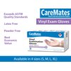CareMates Vinyl Medical Exam Gloves, Latex Free Rubber, Powder Free, Extra Strong, 4 Mil Thick, Certified for Home Infusion, First Aid, Food Safe, Cleaning Gloves, Medium, 100-Pack