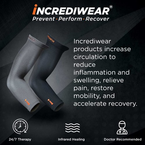 Incrediwear Arm Sleeve – Arm Sleeves For Men and Women to Help with Muscle Pain Relief and Muscle Recovery Perfect for Baseball, Basketball, Football, Cycling and Working Out (Charcoal, Small/Medium)