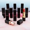 Allwon 10Pcs Black Empty Lipstick Tubes DIY Lip Balm Container (Square Tube)