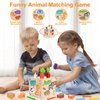 HOLAPUZZLE Baby Activity Cube 8-in-1 QIYI Wooden Montessori Toys for 3+ Year Old Multifunctional Educational Learning Sensory Toy, Sorting & Stacking Toys for 36M+ Toddlers Birthday Gifts for Kids