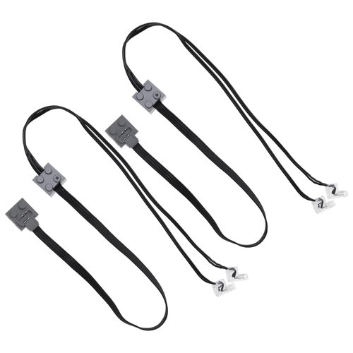 The Lord of the Tools 2PCS LED Light Link Line Cable Technic Power Function Compatible with Lego 8870 Train Vehicle Bricks Building Blocks Toy 50cm