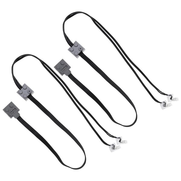 The Lord of the Tools 2PCS LED Light Link Line Cable Technic Power Function Compatible with Lego 8870 Train Vehicle Bricks Building Blocks Toy 50cm