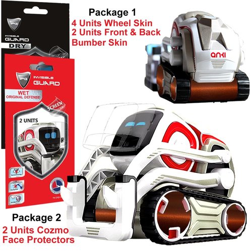 IPG for Cozmo Robot Face Screen Guard Decoration KIT Include Wheels&Body Set 7 Units Decals+2 Units Screen Protector (Bronze)