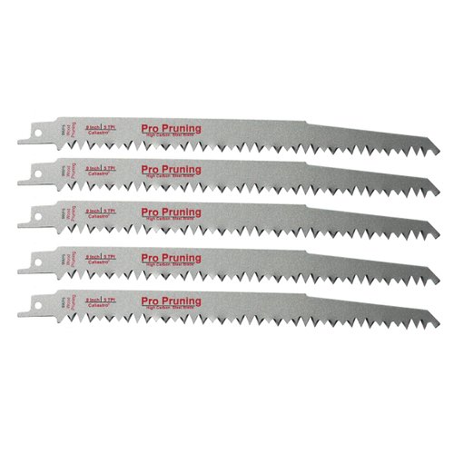 9-Inch Wood Pruning Saw Blades for Reciprocating/Sawzall Saws - 5 Pack - Caliastro