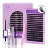JoMay DIY Lash Extension Kit 100D Volume Lash Clusters,280 pcs diy eyelash extensions with Lash Bond and Seal, Lash Remover for Individual Eyelashes Beginners