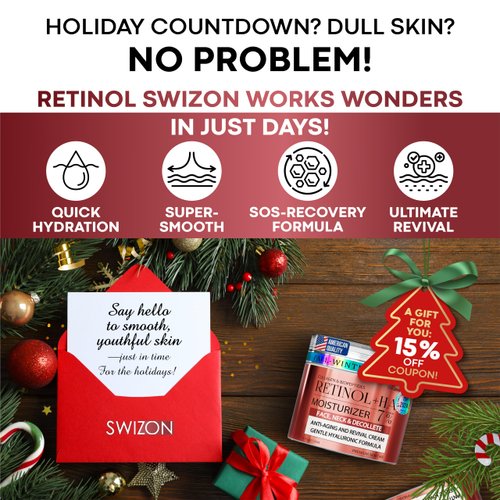 Retinol Collagen Face Cream - Premium Anti-Aging Neck Cream - Day & Night Anti Wrinkle Cream for Women and Men - Skin Firming and Tightening Face Moisturizer with Hyaluronic Acid for All Skin Types