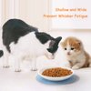 Dorakitten Ceramic Cat Food Plates for Wet Food, Wide Bowls to Stress Relief of Whisker Fatigue Cat Dishes, Shallow Bowls for Kittens and Small Animals with Non-Slip Mat