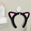 Cat Ears Headband, Black Cat Ears Hair Headbands, Cute Plush Headwear Princess Hair Bands, Lovely Cat Hair Hoop for Makeup Shower, Cosplay Ears Accessories for Women Girls Wearing and Decoration