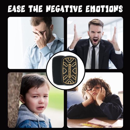 STONESTAR Carbon Fiber Fidget Slider, Trackless Fidget Slider Magnetic EDC Fidget Toy for Adults Home/Office Executive Desk Toys, ADHD/Autism (Black & Gold)