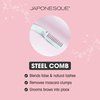 JAPONESQUE False Lash Applicator Tweezers - Lash Pad Cushioned Safety Tweezers - Dual Ended Lash Applicator Tool With Built In Stainless Steel Lash Comb