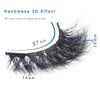Miss Kiss 1 Pair Lashes 3D Mink Lash Spike Natural Look Eye Lashes Soft Fluffy False Lash Cat Eye Fake Eyelashes Wispy Handmade Eyelash Strips Pack 12 MM