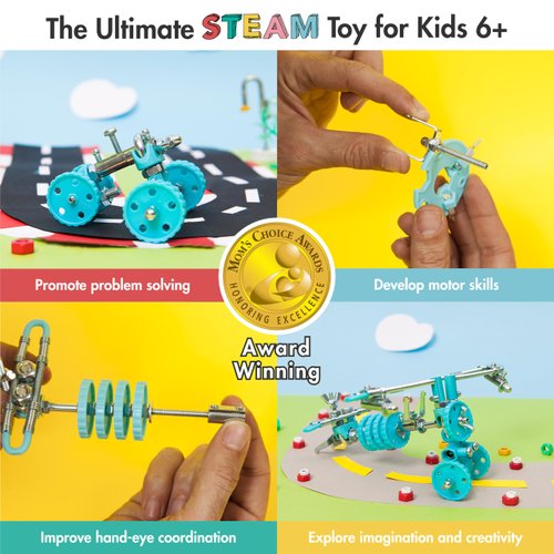 The Off Bits Build Your Own Airplane Model Kits, AirBit Transport Stem Toys for Boys and Girls 8-12, Aircraft Planes Educational Stem Building Toys, Construction Toys Steam Gift for Kids