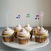 ZEIZOMZER Guitar Cake Topper Kit (7 Pcs), Acrylic Music Cake Toppers, Music Themed Cake Decorations, Music Notes Cake Toppers for Birthday, Music Themed Party