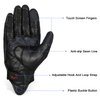 Full Finger Goat Skin Leather Touch Screen Motorcycle Gloves Men S,M,L,XL,XXL (Non-Perforated, L)