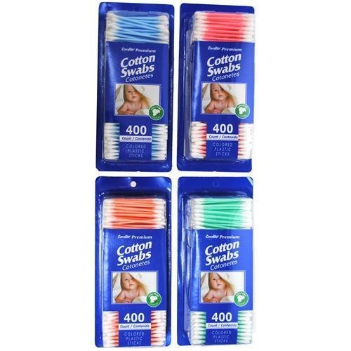 3 Pk. 400CT 100% Cotton Swabs (1200 Total Swabs)