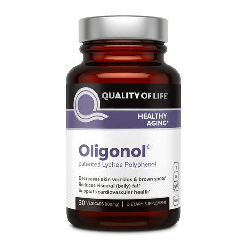 Quality of Life - Premium Anti Aging Supplement- Promotes Cardiovascular Health, Circulation & Youth - Oligonol - includes Antioxidants- Lychee Fruit Extract - 30 Vegicaps