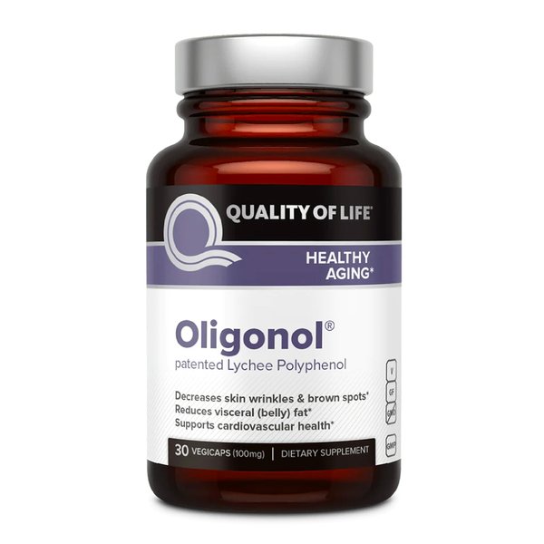 Quality of Life - Premium Anti Aging Supplement- Promotes Cardiovascular Health, Circulation & Youth - Oligonol - includes Antioxidants- Lychee Fruit Extract - 30 Vegicaps