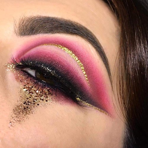 LA Splash Cosmetics Mineral Shimmer Black Eyeshadow Loose Powder Glitter- DIAMOND DUST (Golden Sm...
