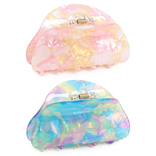3.5 Inch Hair Claw Clips for Women, Mediu fancy Style Barrettes hair Accessories for Girls Thin H...