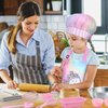 Gemeer Children’s Cooking and Baking Set 34-Pcs Includes Apron for Little Girls, Chef Hat, Oven Mitt & Utensil to Dress Up Chef Career Role Play for 3-7 Years
