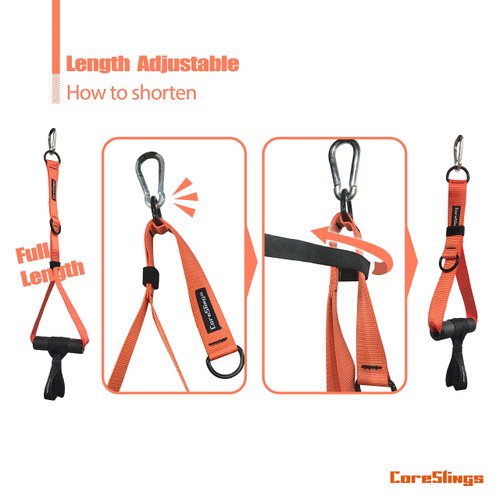 CoreSlings Cable Machine Handles with Finger Straps for gripping Forearm Strength Training, Workout Handles Cable attachments for Gym, Resistance Bands Handles.