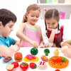 KucuRee 66Pcs Play Food Cutting Set, Pretend Play Food Set for Kids Kitchen, Cutting Fruits and Vegetable Toys, Early Development Education Toys, Christmas and Birthday Gifts for Girls and Boys