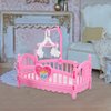 TOYANDONA Dollhouse Crib 2pcs Mini Doll, Miniature Doll Beds with Mobile for Mini House Furniture Set Miniature Dollhouse Furniture Accessories Model Decoration