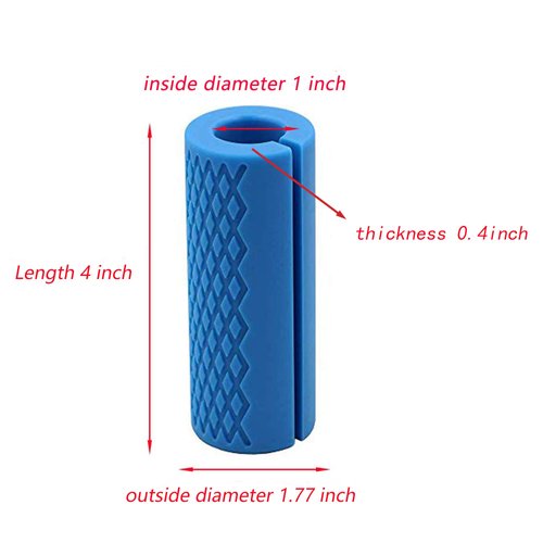 IADUMO Bar Grips for Weightlifting,Thick Barbell Bar Grips,Gym Grips,Pull Up Bar, Rope Grips,Dumbbell Grips Arm Blaster Adapter for Powerlifting Rack Ergonomic (Blue)