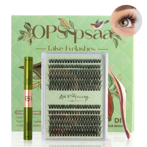 DIY Individual Lashes Clusters Kit,240pcs Lash Clusters Eyelash Extension Kit with Cluster Lash Glue and Lash Tweezer D Curl Lash Extension Kit False Eyelash Cluster Kit At Home(30D40D, 0.07D, 9-15mm)
