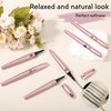 2Pcs Microblading Eyebrow Pen, Long-Lasting Waterproof Eyebrow Pencil with 4-Fork-Tip for 3D Realistic Brow, Easily Create Natural Hair-Like Brow Last All-Day, Eye Brow Pencils for Women -Light Brown