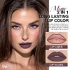 evpct 1Pcs Deep Red Lip Stain Paint Matte Lip Liner and Lipstick Set Long Lasting Smudge Proof labiales matte mate larga duracion listip 24 hours a prueba de agua mate 24 horas originales,06#
