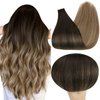 Full Shine Hair Extension Tape in 16 Inch Invisible Tape in Hair Extensions Color 2 Fading To 6 And 18 Ash Blonde 50 Grams 20 Pcs Per Set Tape in Remy Human Hair Extensions