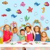 Pajean 48 Pcs Sea Life Cut Outs Ocean Fish Cutouts Animal Under The Themed Accents with 60 Glue Points for Bulletin Board School Classroom Fishing Party Decoration