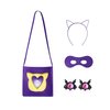 SHELOVESIT Girls Superhero Cosplay Costume Kitties Dress Movie Character Cat Dress Up Outfits - 130cm/6T-7T - Purple
