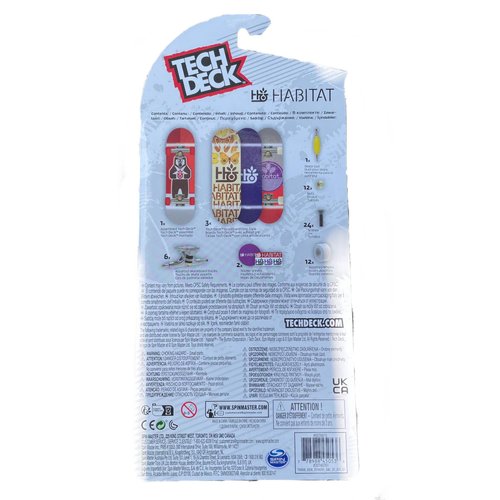 TECH DECK Sk8shop Bonus Pack Mini Finger Skateboard Multi Pack 2022 Series (Habitat (4 Pack))