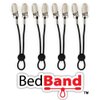 Bed Band Not Made in China. 100% USA Worker Assembled.. Bed Sheet Holder, Gripper, Suspender and Strap. Smooth any Sheets on any Bed. Sleep Better. Patented.,Black,1 Pack (4 Bands)