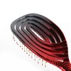 CANDYBRUSH Curved Vented Hair Brush Wet Detangling for Blow Drying Colorful for Straight Fine Hair for Women Round Detangler Soft Bristles Medium Black-Red-Pink Gradient