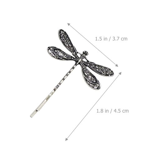4Pcs Silver Dragonfly Hair Clip,Wedding Retro Antique Barrette,Bridal Headdress Head Wear Styling Hair Accessories for Girls Ladies Bobby Pins Hair pins French Hair Styling Pins Hair Care
