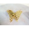 Generic Antique style gold or rose gold butterfly hair clip clamp barrettes (set of two) (Primary color: Gold)
