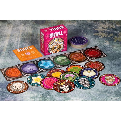 Skull Party Game - Bluffing and Strategy Game Fun for Game Night, Family Board Game for Kids & Adults, Ages 13+, 3-6 Players, 30 Minute Playtime, Made by Space Cowboys