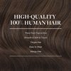 GOO GOO Clip in Hair Extensions Real Human Hair, 16inch 120g 7Pcs, 4A Chocolate Brown, Remy Human Hair Extensions Clip ins for Women, Natural Human Hair